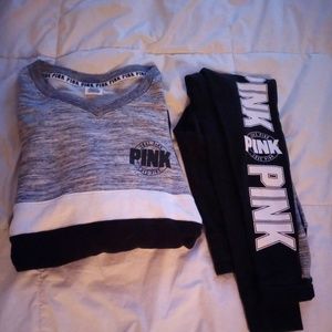 PINK Victoria's Secret sweatshirt and leggings